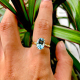 Bague Aigue-Marine en Or - Solitaire