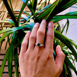 Bague Émeraude Diamants en Or Florale - Vivid Green