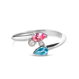 Bague Saphir Rose et Aigue Marine - Early Bloom