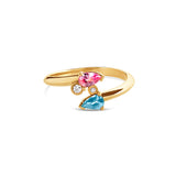 Bague Saphir Rose et Aigue Marine - Early Bloom