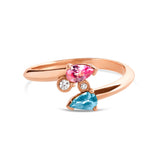 Bague Saphir Rose et Aigue Marine - Early Bloom