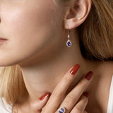 Boucles D'oreilles Tanzanite 1,30 carat et or 18 carats - Politains