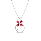 18-Carat Gold Necklace with Rubies and Diamonds - Milestone