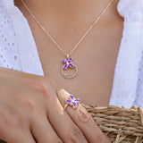 Collier en Or 18 Carats avec Tanzanites et Diamants - Milestone - Politains