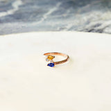 Bague en Or 18 Carats avec Saphirs Bleu et Jaune - Early Bloom - Politains