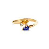 18-Carat Gold Ring with Blue and Yellow Sapphires - Early Bloom