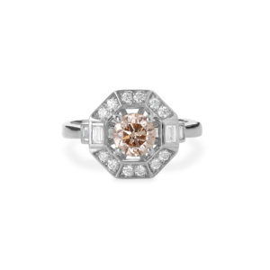 Ring-brown-diamond-platine-art-deco-politains-8000000039-DMPT Bague art deco platine