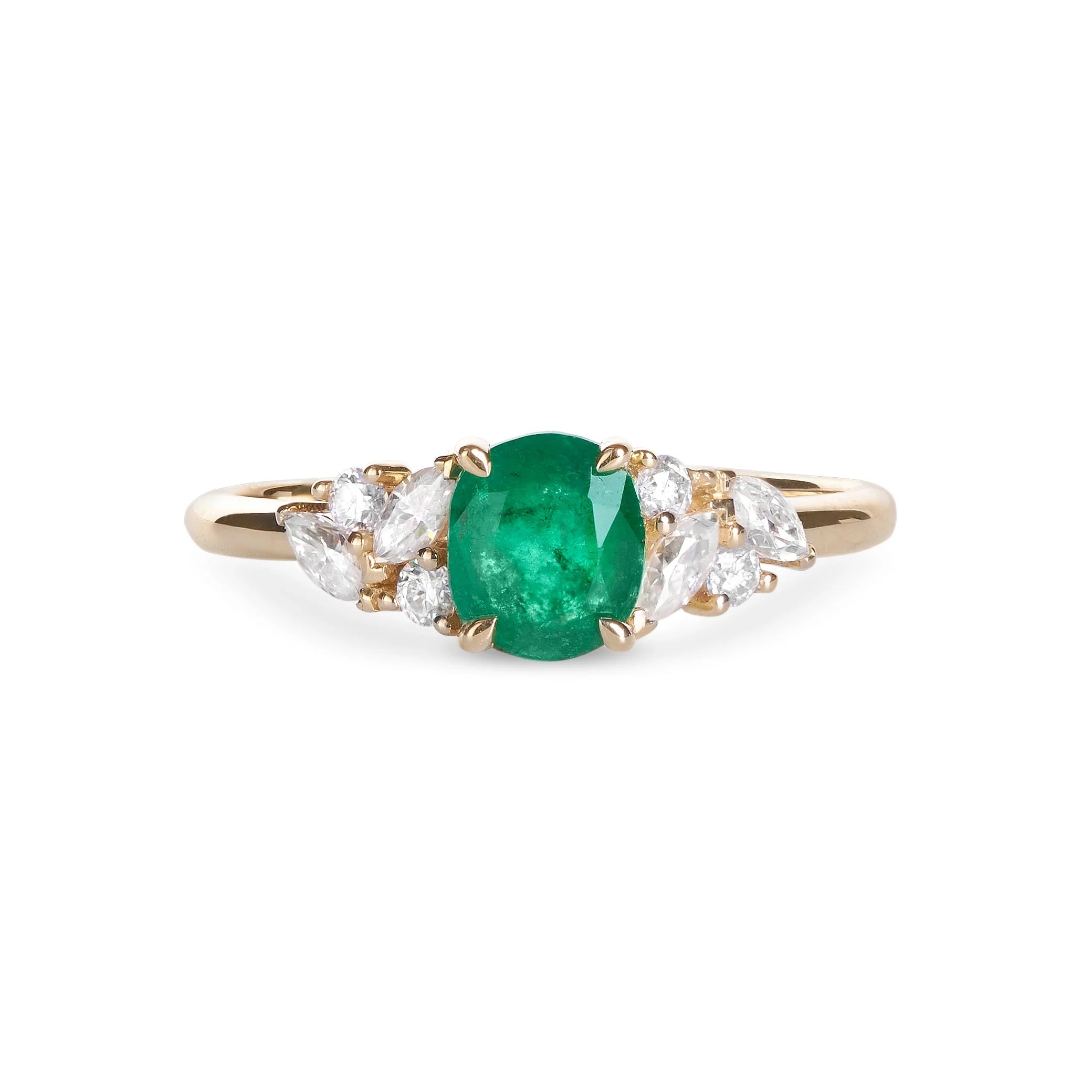Bague-emeraude-zambie-et-moissanite-or-jaune-14-carats