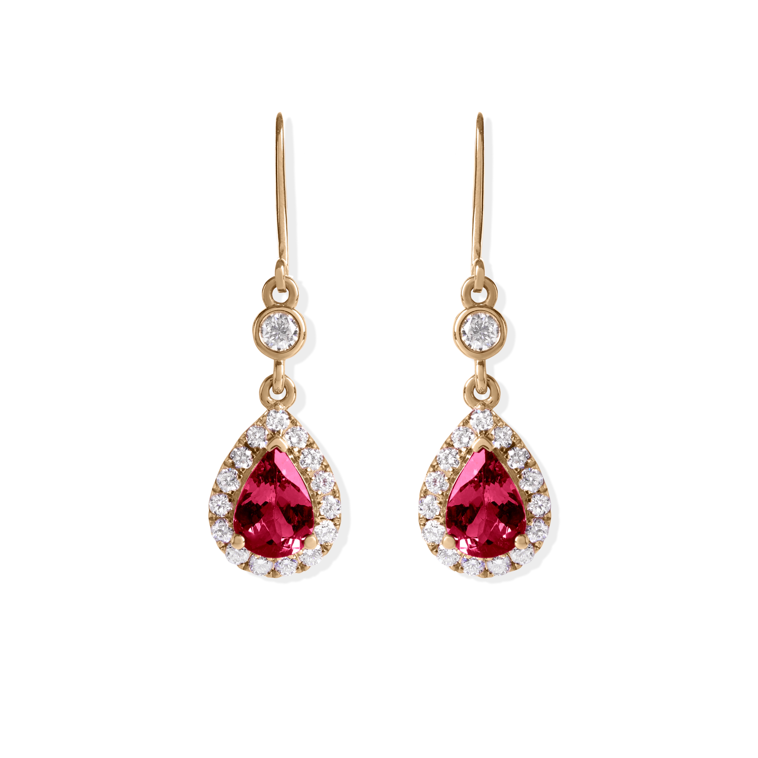 Boucles D'oreilles Grenat en Or Boucles D'oreilles Grenat en Or