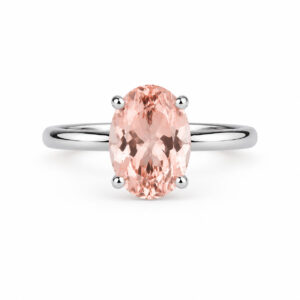 Morganite 2 carats platine Morganite 2 carats platine