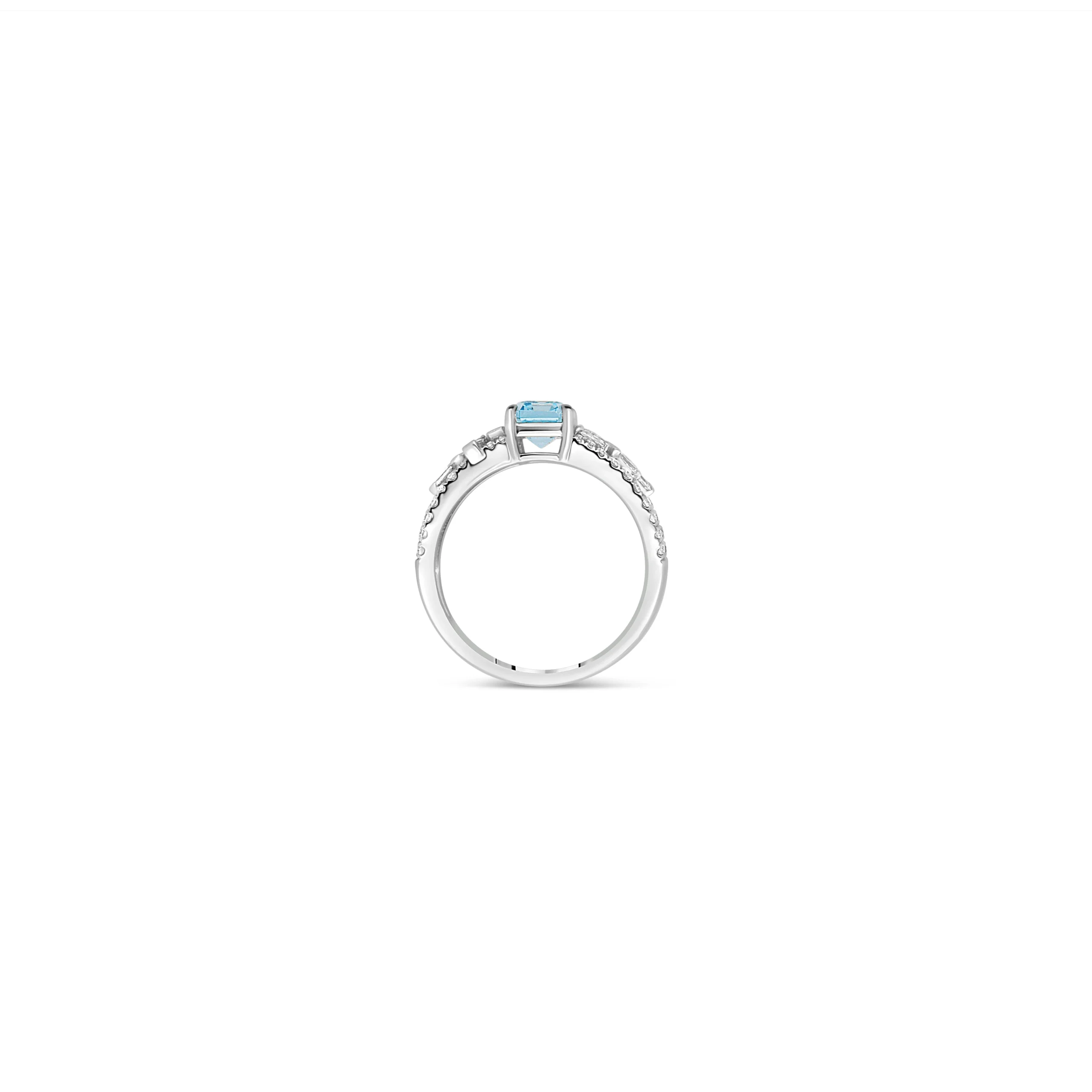 Bague aigue marine or blanc 18 carats Joanna 2 Bague aigue marine or blanc 18 carats Joanna 2