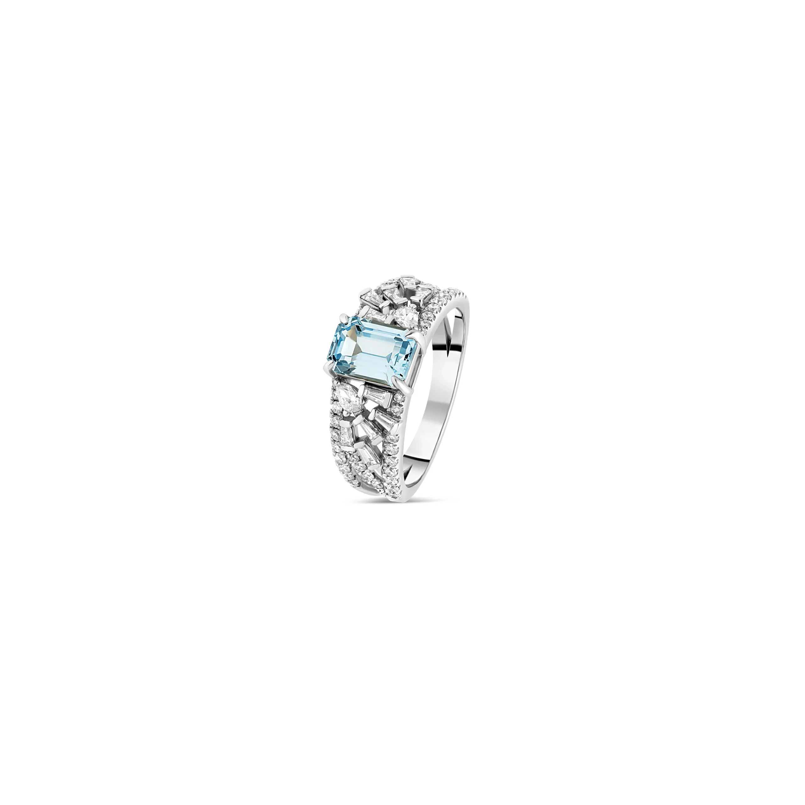 Bague aigue marine or blanc 18 carats Joanna Bague aigue marine or blanc 18 carats Joanna