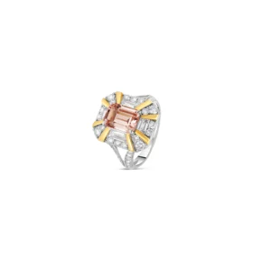 Bague morganite 18 carats Majestueuse 2 Bague morganite 18 carats Majestueuse 2