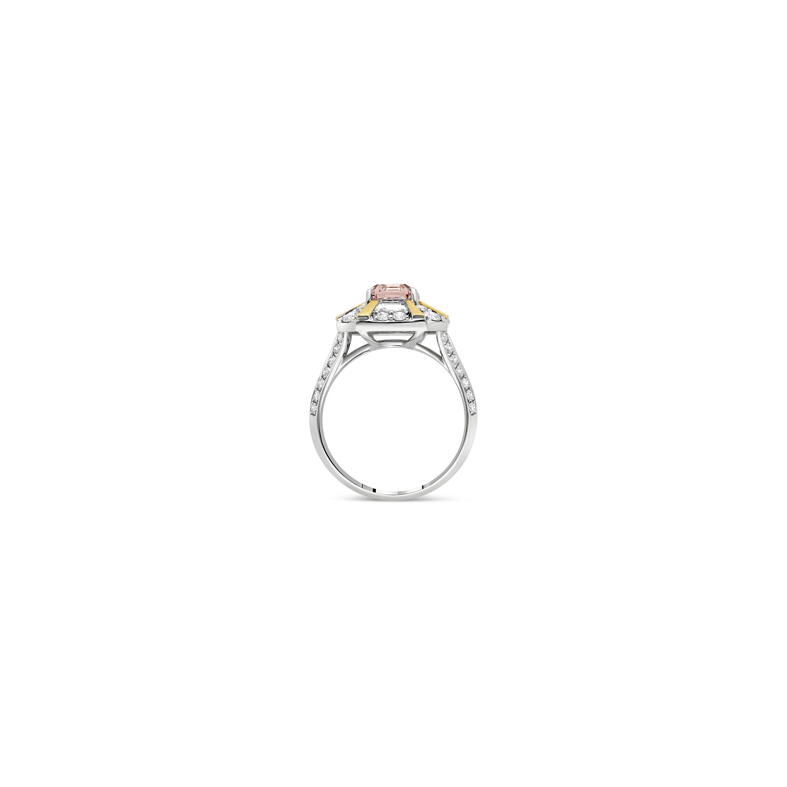Bague morganite 18 carats Majestueuse 3 Bague morganite 18 carats Majestueuse 3